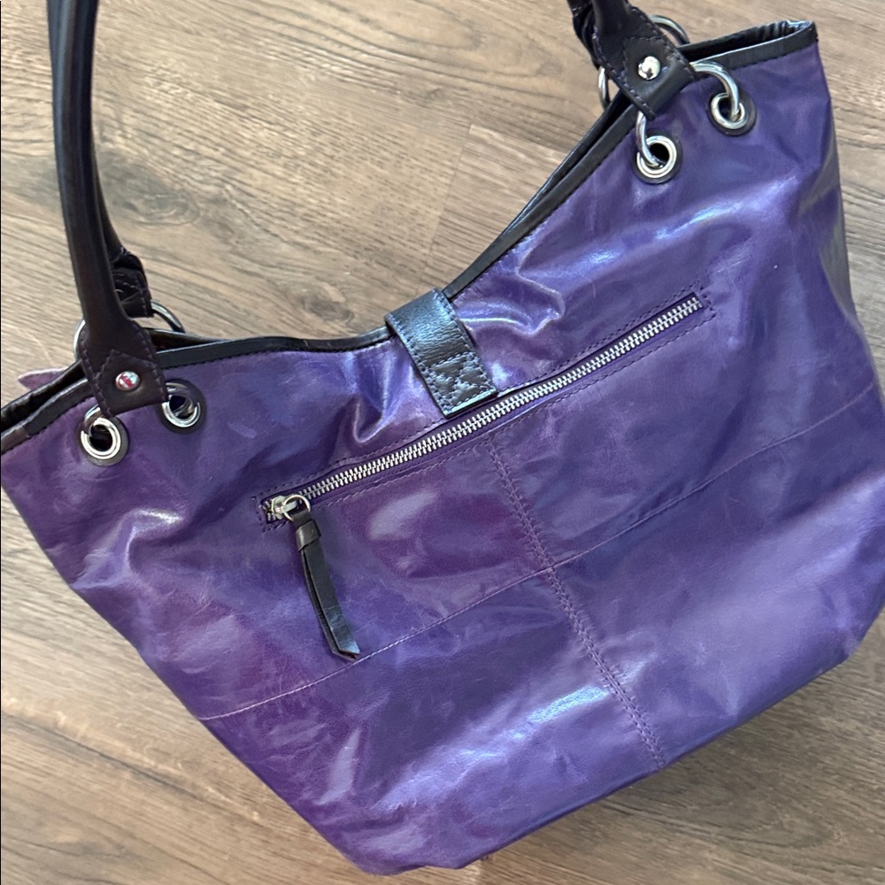 Nino BOSSI Purple Leather Shoulder Bag - Picture 8 of 11